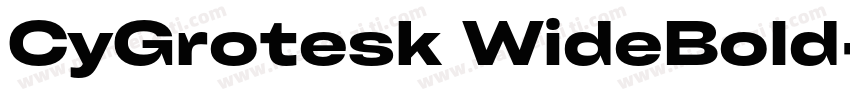 CyGrotesk WideBold字体转换